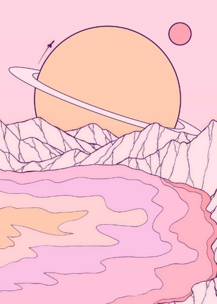 The Pink Planet Lake Poster