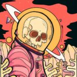 The Skull Astronaut Poster