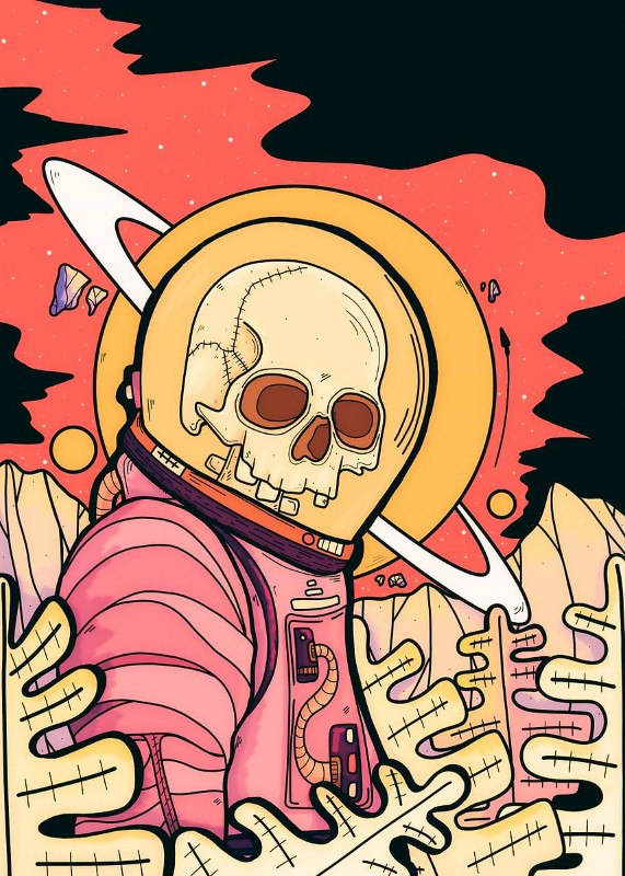 The Skull Astronaut Poster