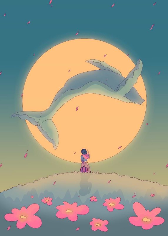 The Sun Whale Spring Vibes Poster