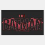 The Batman Bat Overlaid Logo Rectangular Sticker