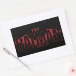 The Batman Bat Overlaid Logo Rectangular Sticker