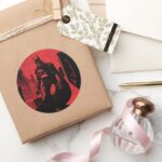 The Batman Comic Book Illustration Classic Round Sticker