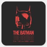 The Batman Cowl Logo Square Sticker