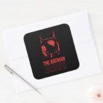 The Batman Cowl Logo Square Sticker