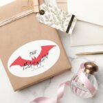 The Batman Handwritten Bat Logo Oval Sticker