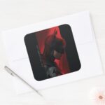 The Batman Red Bar Profile Square Sticker