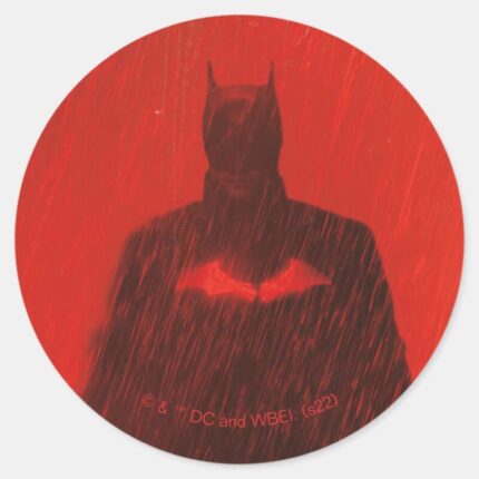 The Batman Red Rain Theatrical Poster Graphic Classic Round Sticker