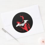 The Batman Spraypaint Outline Classic Round Sticker