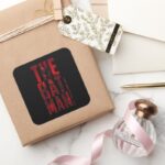 The Batman Typography Cutout Square Sticker