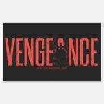 The Batman Vengeance Silhouette Rectangular Sticker