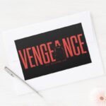 The Batman Vengeance Silhouette Rectangular Sticker