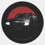 The Batman Batmobile Graphic Classic Round Sticker