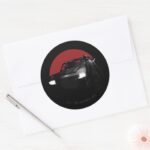 The Batman Batmobile Graphic Classic Round Sticker