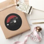 The Batman Batmobile Graphic Classic Round Sticker