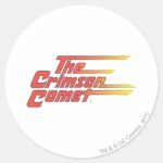 Crimson Comet Logo Classic Round Sticker for Laptops and Water Bottles