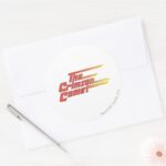 Crimson Comet Logo Classic Round Sticker for Laptops and Water Bottles