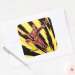The Flash Lightning Bolts Square Sticker