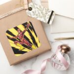 The Flash Lightning Bolts Square Sticker