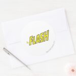 The Flash Logo Yellow Classic Round Sticker