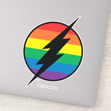 The Flash Rainbow Logo Sticker