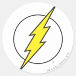 The Flash Lightning Bolt Classic Round Sticker