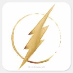 The Flash Yellow Chest Emblem Square Sticker