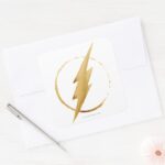 The Flash Yellow Chest Emblem Square Sticker