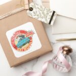 The Incredible Batmobile Icon Square Sticker