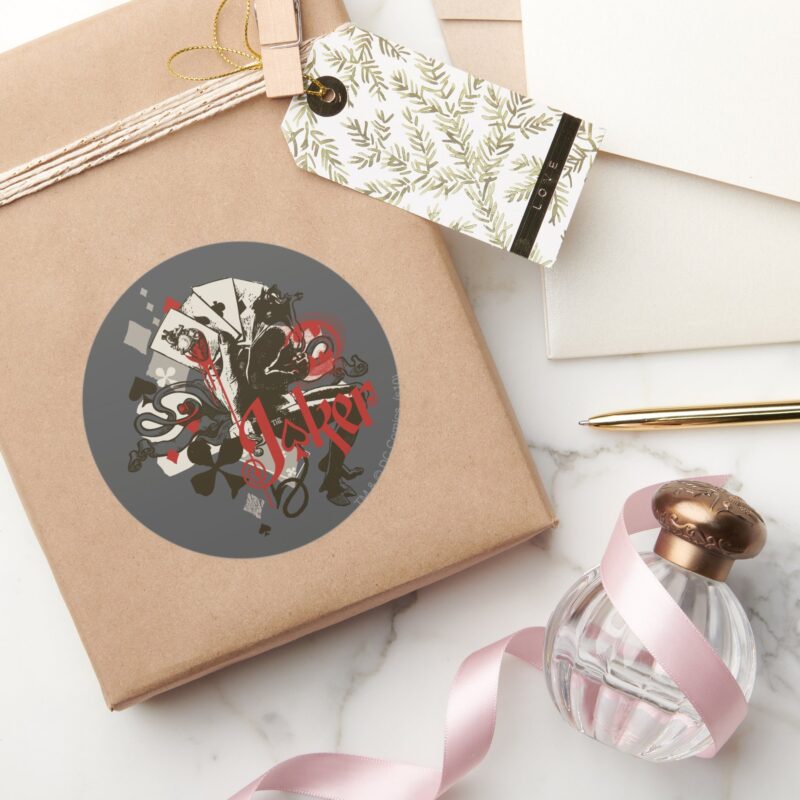 The Joker 4 Aces Bleeding Heart Devil Classic Round Sticker