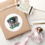 The Joker Face And Logo Classic Round Sticker