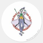 The Joker Cackles Classic Round Sticker