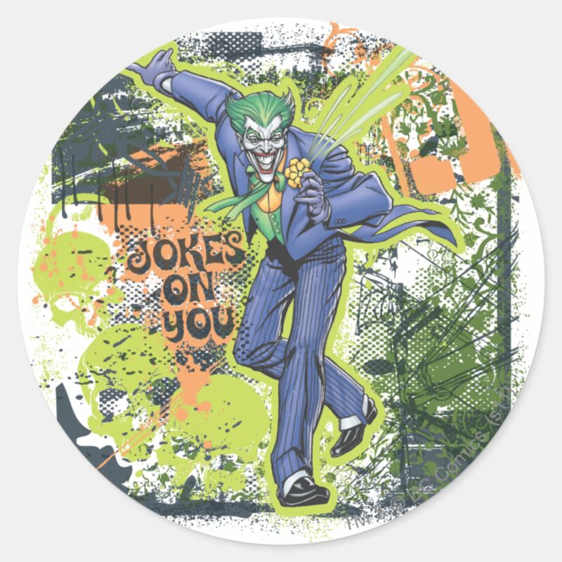 The Joker Collage Classic Round Sticker The Joker Collage Classic Round Sticker