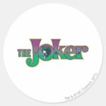 The Joker Name Logo Classic Round Sticker