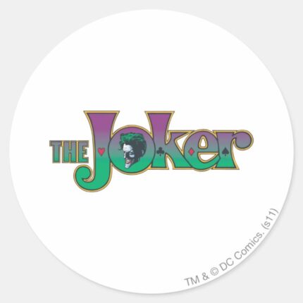 The Joker Name Logo Classic Round Sticker