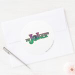 The Joker Name Logo Classic Round Sticker