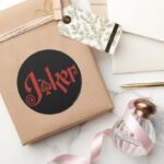 The Joker Playing Card Logo Classic Round Sticker