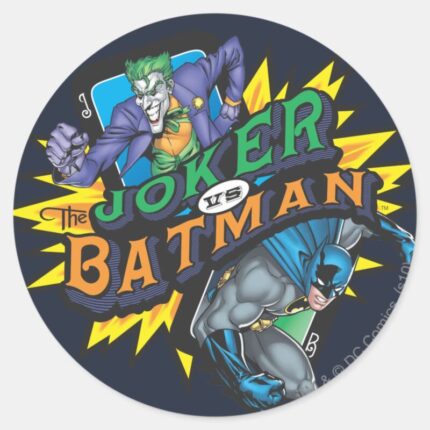 The Joker Vs Batman Classic Round Sticker