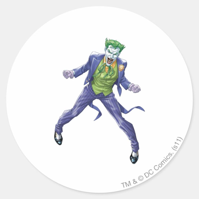 The Joker Yells Classic Round Sticker The Joker Yells Classic Round Sticker