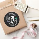 The Little Mermaid Outline Curious Kind Classic Round Sticker