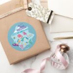 The Little Mermaid Friends Classic Round Sticker