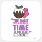 The Most Wonderful Time Square Sticker