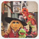 The Muppets Most Wanted Hits The Road Square Sticker