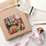 The Muppets Most Wanted Hits The Road Square Sticker