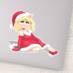 The Muppets Miss Piggy Santa Claus Sticker