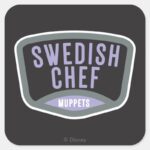The Muppets Swedish Chef Square Sticker