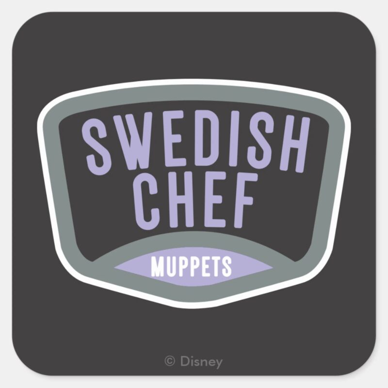 The Muppets Swedish Chef Square Sticker The Muppets Swedish Chef Square Sticker