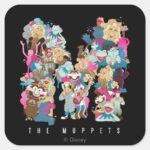 The Muppets The Muppets Monogram Square Sticker