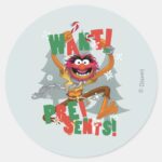 The Muppets Want Presents Classic Round Sticker
