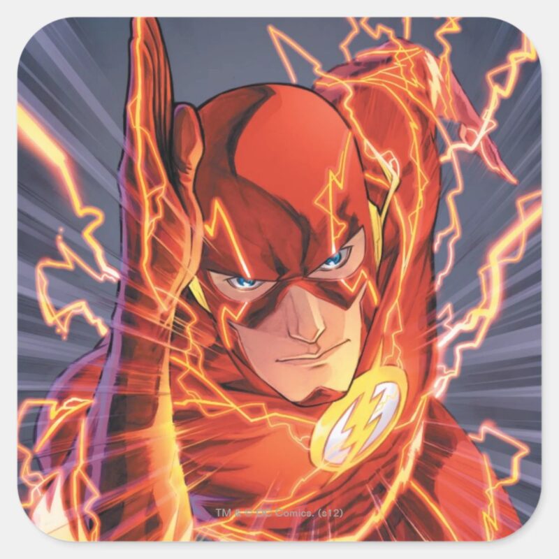 The New 52 The Flash 1 Square Sticker The New 52 The Flash 1 Square Sticker